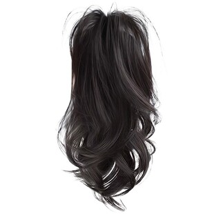 瀑布半扎高马尾假发女长发抓夹式自然蓬松增发量高颅顶网红仿真发