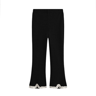 爱法贝童装秋冬新款女童打底裤外穿中大儿童装休闲微喇裤