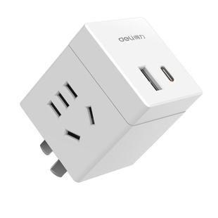 得力魔方插座转换器多功能插座USB插头多口转化插头转换器多用