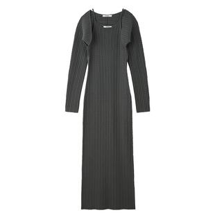 SNIDEL秋冬款针织披肩开衫吊带针织连衣裙两件套SWNO245228