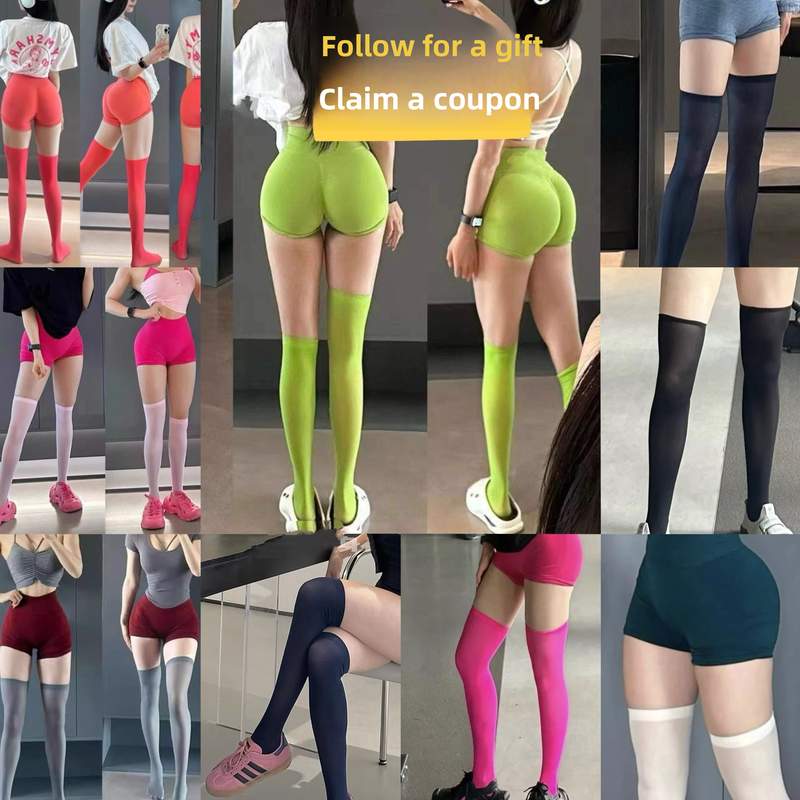 夏季运动和健身用的日本风格的糖果色短袜