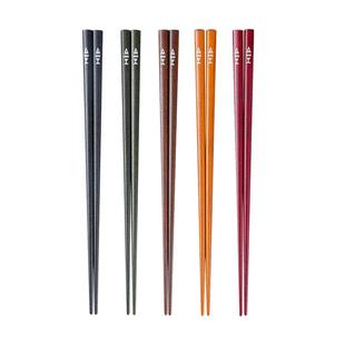 【自营】石田日本进口天然木筷子日式尖头轻巧防滑木质筷家用送礼