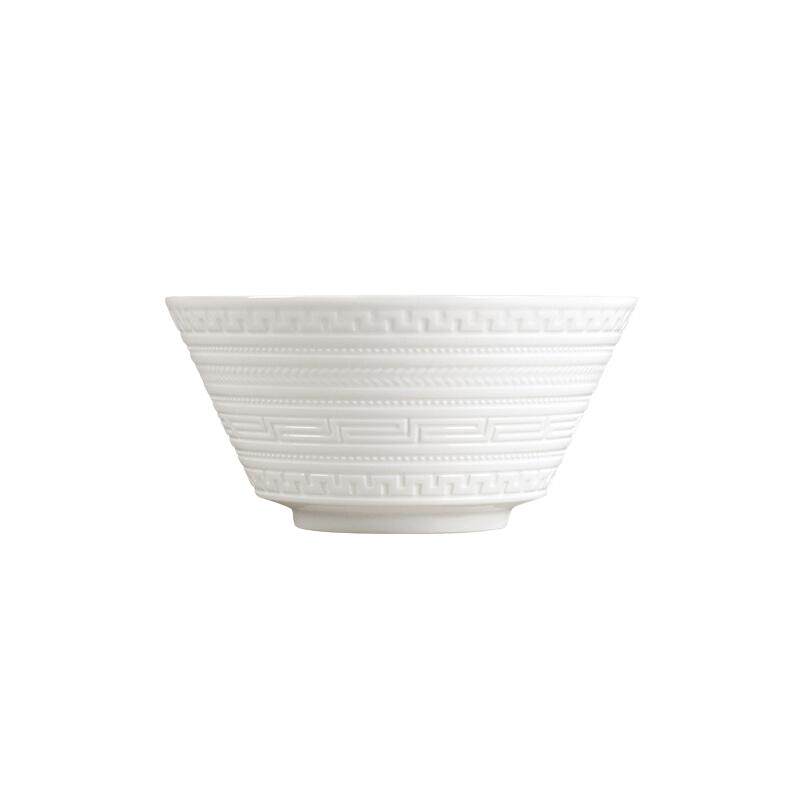 Wedgwood威基伍德意大利浮雕骨瓷米饭碗家用纯色圆餐具甜品碗汤碗