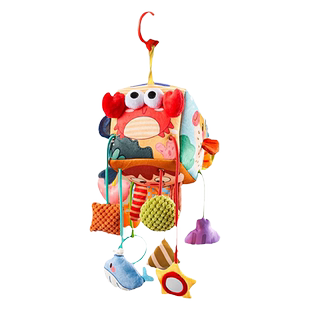 婴儿抽抽乐0-1岁益智早教6个月以上撕不烂新生婴儿宝宝螃蟹抽抽乐