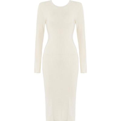 圆领修身长款连衣裙通勤DPLAY