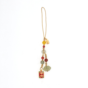 小吊坠挂件手机编绳平安祥云锁黄铜挂绳精致包包生日礼物女生挂坠