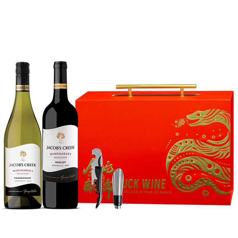 杰卡斯酿酒师梅洛霞多丽双支组合