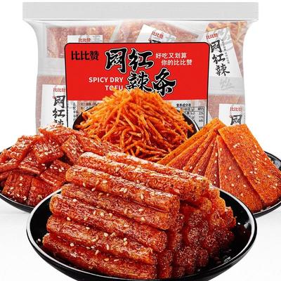 比比赞网红辣条48包解馋夜宵充饥