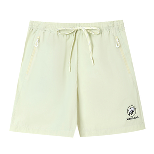 熊猫速干短裤女夏季户外冰感透气冰丝防晒裤冰丝透气明星同款休闲