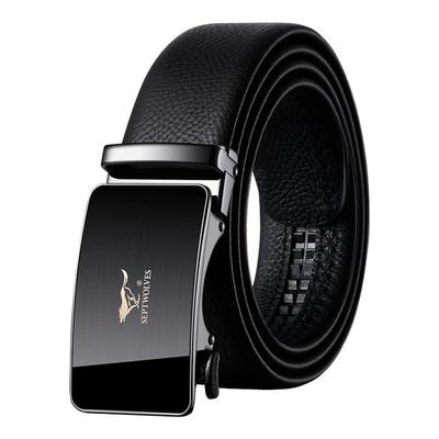 七匹狼男士皮带真皮商务自动扣