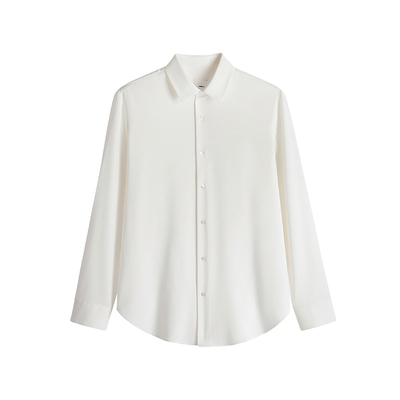 HIM汉崇方领商务长袖衬衫