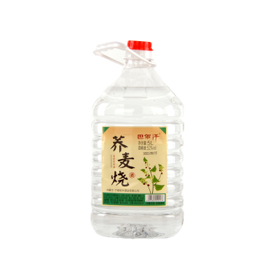 巴尔汗荞麦烧酒清香型52度5L纯粮食白酒十斤桶装泡酒散酒