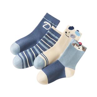 袜子男童冬季加厚保暖羊毛袜儿童秋冬无骨高筒袜男孩中大童羊毛袜