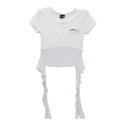 CBXLAB街舞潮牌网纱爵士辣妹T恤