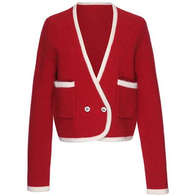 欧碧倩羊毛外套OBEG开衫