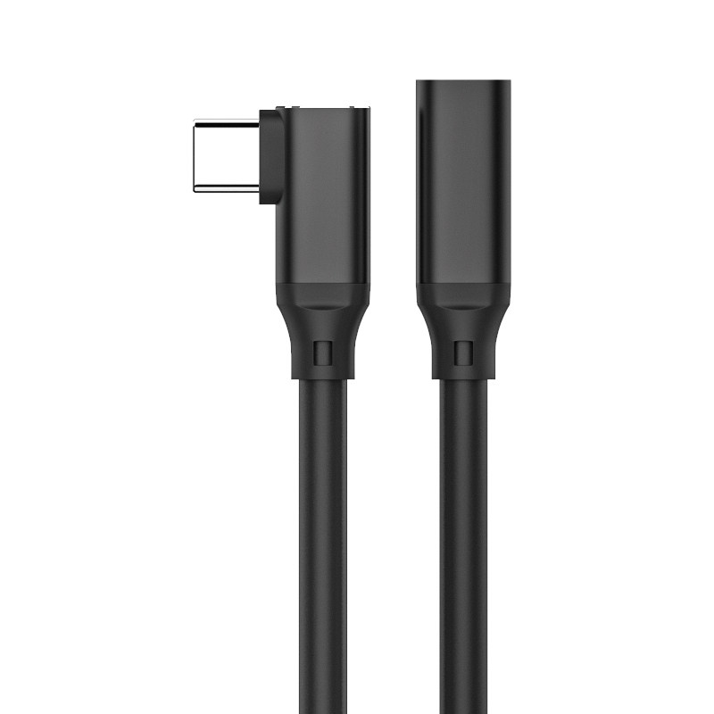 type-c公对母口数据线拓展坞延长线90度弯头usb3.1 3.2gen2视频传输100w充电适用iphone15手机