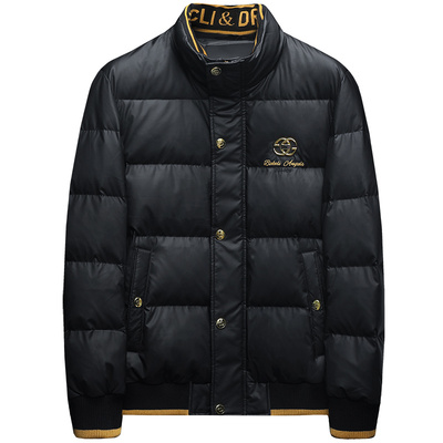 保暖潮流加厚轻薄青年爆款收口袖男款休闲冲锋衣否男士羽绒服绒