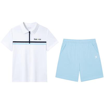 特步童装男童凉感运动短袖套装夏季新款中大童吸湿透气儿童两件套