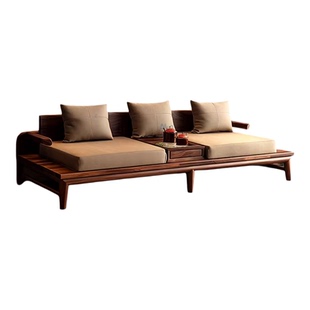 新中式禅意黑胡桃木罗汉床宋氏美学设计师款罗汉榻客厅家用沙发