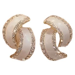 时尚几何耳环2025年新款爆款潮百搭简约耳钉气质优雅高级感耳饰女