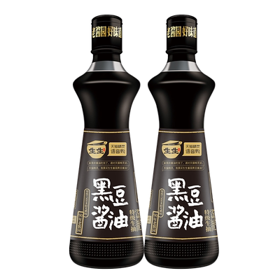 【生生酱园旗舰店】黑豆酱油500ml*2