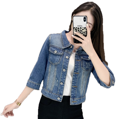 女士宽松上衣潮牛仔外套