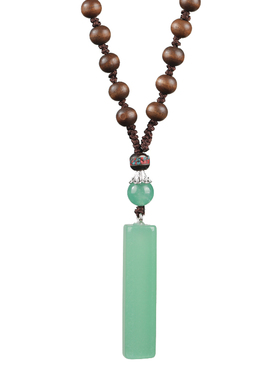 复古民族风东陵玉柱女桃木棉麻