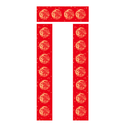 五言七言洒金龙凤呈祥春节大红纸