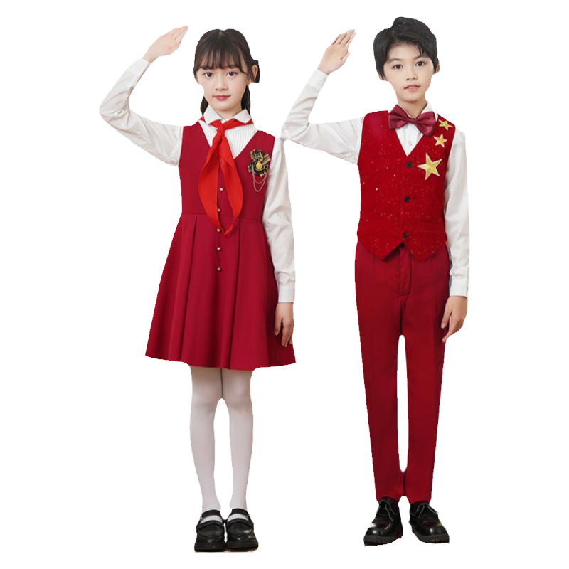 元旦儿童合唱服演出服中小学生表演服装爱国朗诵合唱团主持人礼服