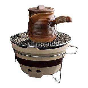 围炉煮茶陶壶云南罐罐烤奶煮茶器煮奶茶罐土陶炭火炉子老式炭炉