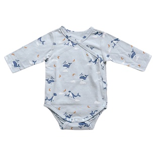 ins婴儿长袖包屁衣A类棉新生儿睡衣男女宝宝双层护肚三角哈衣无骨