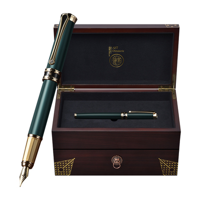 威锋钢笔高档木盒墨水套装