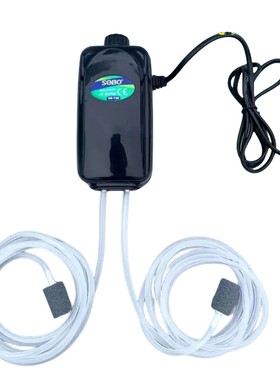 家用静音220v增氧机养鱼增氧泵鱼缸氧气泵充氧泵小型打氧机插电