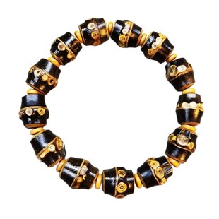 老紫竹鞭根手串挂件文玩实心竹手把件天然满钉金丝竹把件玉竹手串