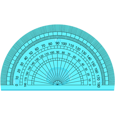 量角器小学生四年级多功能透明软尺学生用单个半圆尺活动角的认识180度尺子套装数学钝角锐角测量绘图尺