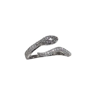 新岁灵蛇形戒指女轻奢高级感锆石戒指女小众设计尾戒本命年食指环