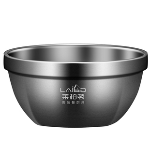 纯钛饭碗食品级家用双层隔热防烫儿童汤碗成人吃饭餐具大容量钛碗