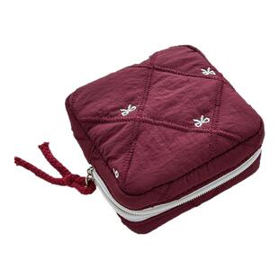 可爱绗缝蝴蝶结卫生棉包便携学生姨妈巾收纳包旅行随身护垫月事包