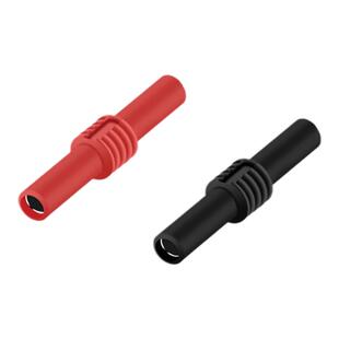 香蕉插头4.0母对母灯笼转接头4mm对接头红色黑色转换头加长延长