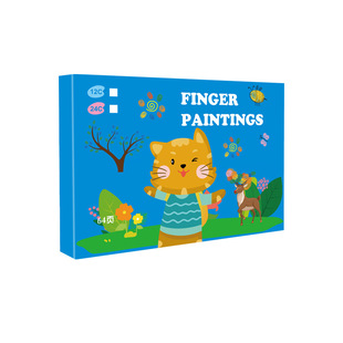 儿童手指印画画幼儿园点画玩具印泥绘画工具颜料无毒画本画册创意