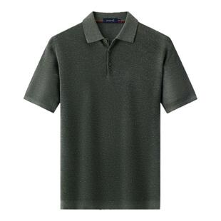 【天丝亚麻】庄吉短袖POLO衫男2026夏款商务休闲通勤针织翻领T恤