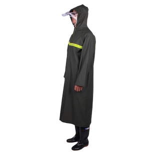 男士抗洪抢险劳保单人帆布雨披老式雨衣耐磨干活成人防汛消防农用