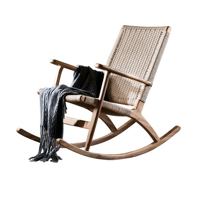 北欧户外现代实木简约摇椅