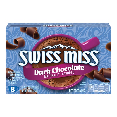 SWISSMISS瑞士小姐 特浓朱古力粉即冲装283克8包装朱古力可可饮品