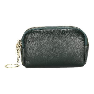 头层牛皮硬币钥匙包多功能零钱包