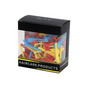 美发定位烫夹子皮卡路纹理带弹簧造型小夹盒装冷烫交叉头发分区夹