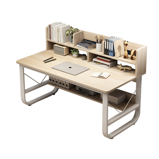 中小学生书桌书架一体家用电脑桌台式简约学习写字桌办公桌椅组合