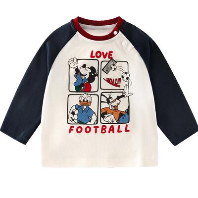 迪士尼儿童长袖T恤宝宝百搭上衣