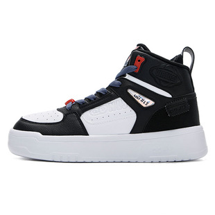 中国乔丹高帮板鞋男鞋秋冬新款鸳鸯运动鞋空军一号皮面休闲鞋