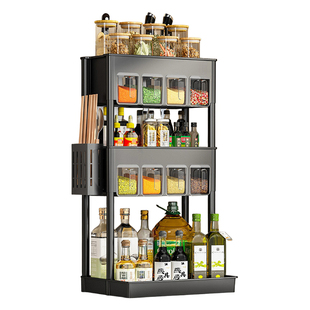 厨房调料品置物架台面多功能刀架柴米油盐调味品免打孔收纳盒筷筒